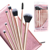 8 x Brand New Makeup Brushes, Makeup Brush Set 7pcs Premium Synthetic Foundation Blending Brush Powder Blush Concealer Eyeshadow Eyebrow Spoolie Brush with Storage Bag - RRP €144.0