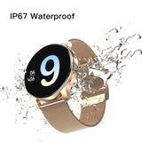 1 x RAW Customer Returns Smartwatch Women with Phone Function Watch Round Rose Gold 360 360 Resolution IP67 Waterproof Heart Rate SpO2 Blood Pressure Measurement 20 Sports Modes APP Notification Reminder Compatible with iPhone Android - RRP €67.99