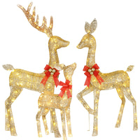 Brand New Pallet - Illuminated Christmas Decoration Deer 3 Pieces - 14 Items - RRP €1679.86