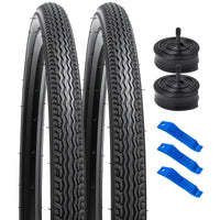 1 x RAW Customer Returns YunSCM 2-pack 24 inch tires 24x1.75 casing 47-507 and 2-pack 24 inch tube 24x1.50 1.75 AV32mm Schrader valve compatible 24x1.70 24x1.75 24x1.80 tires for road bikes and tubes YN1118  - RRP €48.4