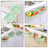 1 x RAW Customer Returns LYLIDIA Changing Table Organizer for Hanging 3 Pieces Trash Can Drip Tray Kitchen Waste Garbage Container Washing Bowl Drip Tray Baby for Changing Table Kitchen Cupboard Door Polypropylene Green - RRP €16.1