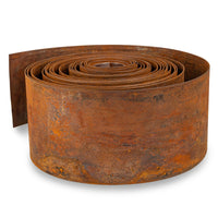 1 x RAW Customer Returns UNIGARDIA lawn edge made of Corten steel 10 m - metal bed edging 14 cm high - easy assembly - bed edging with rust, 1 pair of assembly gloves included - RRP €70.58