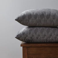 1 x RAW Customer Returns Topfinel cushion cover 40 x 60 cm grey velvet set of 2 vintage decoration with wave pattern cushion covers pillowcase upholstery cover for living room decorative pillow sofa cushion neck pillow head pillow bed linen - RRP €18.68