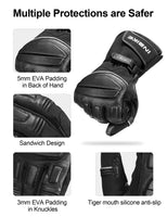 1 x RAW Customer Returns INBIKE Men s Winter Motorcycle Gloves with Waterproof TPU Membrane Goatskin Gloves with 3M Thinsulate Motorcycle Leather Gloves with Touch Screen Compatibility, Unisex - Adult CW861-L  - RRP €59.5