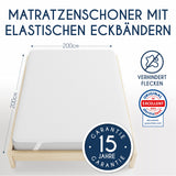 1 x RAW Customer Returns Mattress Protector 200 x 200 cm Waterproof Made in EU and Oeko-TEX Certified by Dreamzie - Breathable Mattress Topper - RRP €26.99