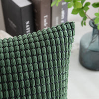 1 x RAW Customer Returns MIULEE Set of 2 Corduroy Velvet Decorative Cushion Covers Sofa Cushion Decorative Cushion Couch Cushion Cushion Cover Cushion for Living Room Bedroom 45 x 45 cm Dark Green - RRP €18.66