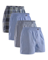 1 x RAW Customer Returns DANISH ENDURANCE American Boxer Shorts 4-Pack Blue Stripe Mix XL - RRP €43.95