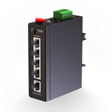 1 x RAW Customer Returns MokerLink Industrial DIN Rail Switch with 5 Ports, 4 Ports and 1 Uplink, 10 100 Mbps Fast Ethernet, DIN Rail and Wall Mount Included - RRP €46.61