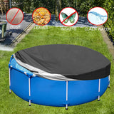 1 x RAW Customer Returns PEESHON Round Pool Cover, 305cm Solar Pool Cover, Foldable Pool Cover for Family and Pets, Swimming Pool Cover Tarpaulin Rainproof and Dustproof, UV Protection Black  - RRP €33.02