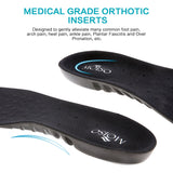 1 x RAW Customer Returns MOISO Orthotic Insoles with Arch Support, Heel Cushion and Massage Gel on Slits to Relieve Foot Pain and Plantar Fasciitis - RRP €12.99