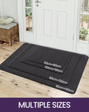 1 x RAW Customer Returns DEXI dirt trapper mat, non-slip doormat for indoor and outdoor use, washable entrance carpet, absorbent door mat - clean mat 50 x 80 cm, black and grey - RRP €23.29