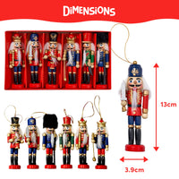 1 x RAW Customer Returns THE TWIDDLERS - Christmas Nutcracker Soldier Traditional Wooden Handmade - 6 Assorted Designs and Colors - Toy Soldiers Ideal Christmas Tree Decorations, 13cm - RRP €19.55