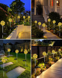 1 x RAW Customer Returns nipify solar lamps for outdoor garden, 4 pieces LED solar lights garden weatherproof, solar garden lights for outdoors with warm white light, solar path lights outside for lawn walkway yard terrace decorative - RRP €26.62