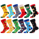 1 x RAW Customer Returns WeciBor Colorful Cotton Socks Funny Art Pattern for Men 12 pairs, Sizes 40-46 - RRP €29.18