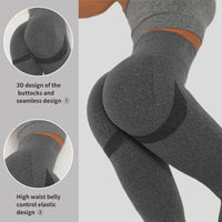 1 x RAW Customer Returns Merlvida Scrunch Butt Sports Leggings Women s High Waist Seamless Push Up Leggings Opaque Boom Booty Leggings Sports Pants with Tummy Control Slim Sports Leggings Gym Leggings Pants A02 - Gray Size S - RRP €21.54