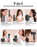 1 x RAW Customer Returns Ukliss Air Styler 7 in 1, hair styler set with 110,000 rpm hair dryer, 200 million ions hair dryer, warm air brush, curling iron, round brush hair dryer, hair straightener brush, diffuser hair dryer attachment white  - RRP €154.28