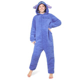 1 x RAW Customer Returns Disney Onesie for Girls, 4-15 Years - Stitch Jumpsuit - Cuddly Suit One-Piece for Girls Blue Stitch, 7-8 Years  - RRP €35.81