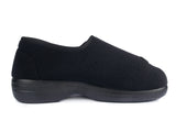 1 x RAW Customer Returns Aerosoft Low shoe in stretch velcro 12 women men wide slippers GH interchangeable footbed, Black, 42 EU - RRP €64.95