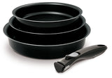 1 x RAW Customer Returns Baking Easycook cookware set, 4 pieces, aluminium, black, 26 cm - RRP €39.9