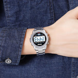 1 x RAW Customer Returns Digital Watches Men Luxury Sporty Men Watch Military Stainless Steel LED Alarm Clock Digital Wristwatches Men Watch Waterproof with Stopwatch Date Dual Time 12 24H Multifunction - RRP €33.26