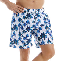 2 x Brand New LY4U Men s Beach Shorts Swim Trunks Shorts Men Adjustable Waist Quick Dry Swim Shorts Summer Casual Home Board Vacation Shorts with Pockets Coconut Tree L - RRP €28.54