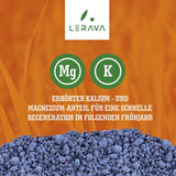 1 x RAW Customer Returns LERAVA SPRING Spring lawn fertilizer - 300m - Lawn fertilizer nitrogen release over 3 months - lawn fertilizer with Bacillus subtilis - Increases the resistance of grasses - fertilizer turf - RRP €74.97