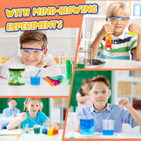 1 x RAW Customer Returns 56 Experiment Set for Children - School Laboratory Experiment Boxes, Educational Toys for Boys and Girls Ages 3 to 9, Grow Crystals, Create Rainbow Rain - RRP €21.42