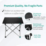 1 x RAW Customer Returns Camping table foldable, folding table, folding table camping, small camping table foldable picnic table, mini aluminum side table, lightweight camping tables for outdoor cooking garden hiking travel - RRP €28.1