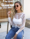 1 x RAW Customer Returns Wayleb Dirndl Blouse Women s Sexy Top Women s Lace Tops Crop Top Lace Party Tops Women Long Sleeve Short Sleeve Oktoberfest Traditional Blouse White Black - RRP €25.28