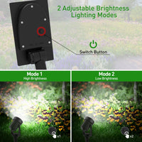 1 x RAW Customer Returns T-SUNUS Outdoor Solar Lights, 2 in 1 Decorative Solar Garden Spotlights 2 Modes Warm White Waterproof IP65 Swimming Pool and Camping Lawn Pool - RRP €22.8