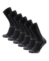 1 x RAW Customer Returns DANISH ENDURANCE 3 Pack Anti-Blister Hiking Socks, Breathable Merino Wool, Men and Women, Black Grey, 35-38 - RRP €34.24