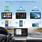 1 x RAW Customer Returns 2023 Wireless Carplay Android Auto, 7In HD IPS Touchscreen Portable Car Radio, Car Radio with Mirrorlink, Bluetooth, Backup Camera, AUX USB TF, For Cars Trucks SUV Pickups Campers Vans - RRP €141.17