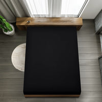 1 x RAW Customer Returns Utopia Bedding - Fitted Sheet 140x200cm - Black - Brushed Polyester Microfiber Fitted Sheet - 35cm Deep Pocket - RRP €10.42