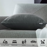 1 x RAW Customer Returns Topfinel cushion cover 40 x 40 cm set of 2 dark grey fluffy chenille decoration living room cushion covers pillow cover sofa cushion decorative cushion cuddly cushion decorative cushion for sofa bed garden balcony  - RRP €16.13