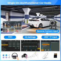 1 x RAW Customer Returns Wireless Apple CarPlay 1 Din Car Radio, Hikity 1 Din Bluetooth Car Radio with Motorized 7 Inch Screen Android Auto Mirror Link FM Radio USB SWC Rear View Camera - RRP €156.8