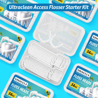 34 x Brand New Ultraclean Access Flosser Mint Refill Heads 54 Count Pack of 2  - RRP €305.66