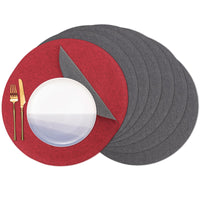 1 x RAW Customer Returns Banchif placemats, diameter 38cm imitation linen placemats washable non-slip placemats placemats double-sided placemats set of 8 placemats round table set washable placemats fabric - RRP €23.99