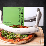 2 x RAW Customer Returns Les Plaisirs Du Chef stainless steel pizza cutter sharp blade with double handle - RRP €48.84