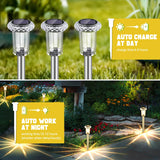 1 x RAW Customer Returns Liyade Solar Lamps for Outdoor Garden, 8 Pack Solar Lights for Garden Warm White IP65 Waterproof Solar Lights Garden Decoration for Lawn, Patio, Yard, Gifts, Paths - RRP €18.85