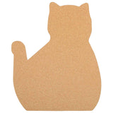 2 x RAW Customer Returns 12 x 15 Cat Shape Cork Board Thick Cork Board Gift for Cat Lovers Office Cat Gift Unique Style Notice Board Ultra Strong Adhesive Back Notice Board - RRP €24.2