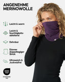 1 x RAW Customer Returns DANISH ENDURANCE Merino Wool Neck Gaiter for Men and Women, Mask, Scarf or Headband Purple One size - RRP €29.95