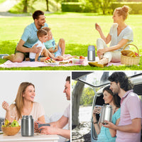 1 x RAW Customer Returns Olerd thermal container for food 630 ml, warming container, insulated container with spoon, fork, stainless steel, thermal lunch box, food container, warming box, soup, hot and cold, outdoor office, children, adults - RRP €21.99