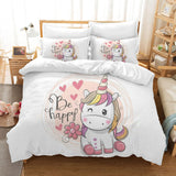 1 x RAW Customer Returns Hoimlm Unicorn Bedding 220x240 Girls Bedding Set with Duvet Cover and 2 Pillowcases, Cartoon Unicorn Microfiber Soft Bedding with Zipper - RRP €39.99