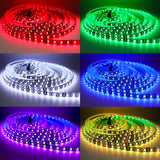 1 x RAW Customer Returns Tesfish 12V RGB LED strip light, 5M LED strip light strip black PCB board 5050 IP65 waterproof 300 LEDs color changing LED strip LED strip light for bedroom, kitchen decoration - RRP €17.99