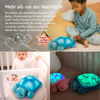 1 x RAW Customer Returns Cloud b Comforting Nightlight Star Projector w Soothing Sounds Gentle Brightness 3 Colors Auto Shutoff Twinkling Twilight Turtle Aqua - RRP €34.99