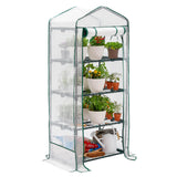 1 x RAW Customer Returns Vertical Garden Greenhouse The Ideal Solution for Growing Seedlings, Tomatoes, Cucumbers and Seed Cuttings - 4 Levels with Wire Shelves - Easy to Assemble - Dimensions 69 x 49 x 160 cm - RRP €42.07