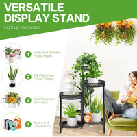 1 x RAW Customer Returns JOENCOST 6-tier metal plant stand, flower shelf, plant shelf, 115 cm high, rust-proof flower stand, flower bench, flower staircase, plant staircase, standing shelf for indoors and outdoors, garden and  black  - RRP €44.36