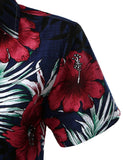 1 x RAW Customer Returns JOGAL Women s Hawaiian Shirt Casual Short Sleeve Floral Beach Shirt Sea Blue M - RRP €25.95