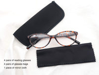 1 x RAW Customer Returns HEEYYOK Reading Glasses Women Stylish Cat-Eye Readers for Women Comfort Spring Hinges Clear Lens with Bag - RRP €19.76