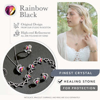 1 x RAW Customer Returns Leafael Infinity Love Heart Bracelet Women Silver Tone, Birthstone Bracelets for Women with Healing Crystals, Allergy-Free Jewelry Women with Gift Box, 7-inch Chain and 2-inch Extension - RRP €46.0